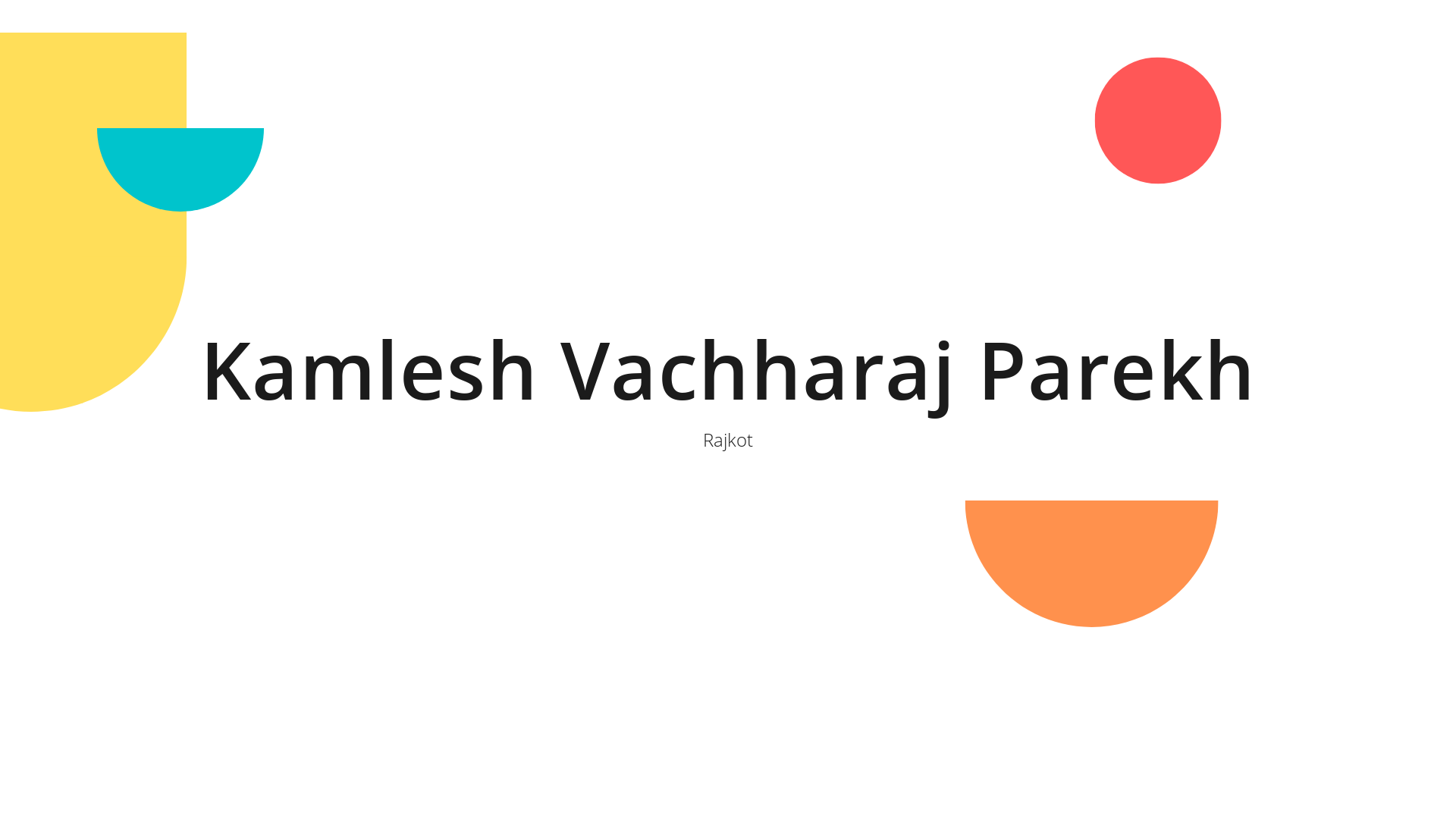 Kamlesh Vachharaj Parekh Architect Rajkot